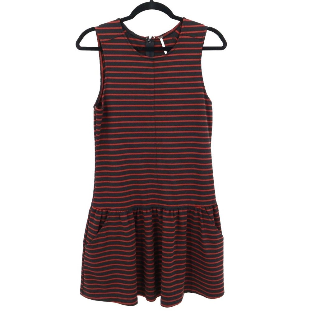 Free People Striped Dress Womens‎ S Red Preppy Collegiate Sporty Nautical Modern